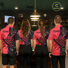 Load image into Gallery viewer, Custom Grunge Black And Red 8 Ball Billiard Shirt For Men, Pool Team Jersey Polo &amp; 1/4 Zip TDM5961