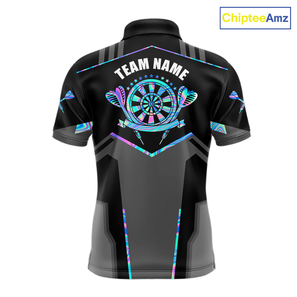 Personalized Holographic Darts Jersey Custom Darts Shirt For Men Team Polo & Quarter Zip Shirt TDM6126