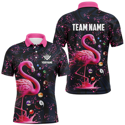 Pink Grunge Flamingo Billiard Balls Pool Shirts For Men Custom Billiard Team Jerseys Apparel TDM2118