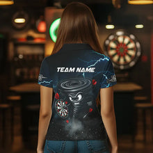 Load image into Gallery viewer, Personalized Thunder Lightning Tornado Custom Funny Dart Shirts For Women, Cool Dart Team Jerseys TDM3109