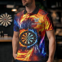 Load image into Gallery viewer, Personalized Water Fire Dart Shirt With Pocket Option For Men, Darts Jersey TDM3510