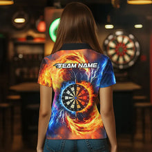 Load image into Gallery viewer, Personalized Water Fire Dart Shirt With Pocket Option For Women, Darts Jersey TDM3510