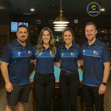 Load image into Gallery viewer, Blue Funny Tropical 8 Ball &amp; 9 Ball Billiard Shirt For Women Custom Pool Team Jersey Polo &amp; 1/4 Zip TDM6444