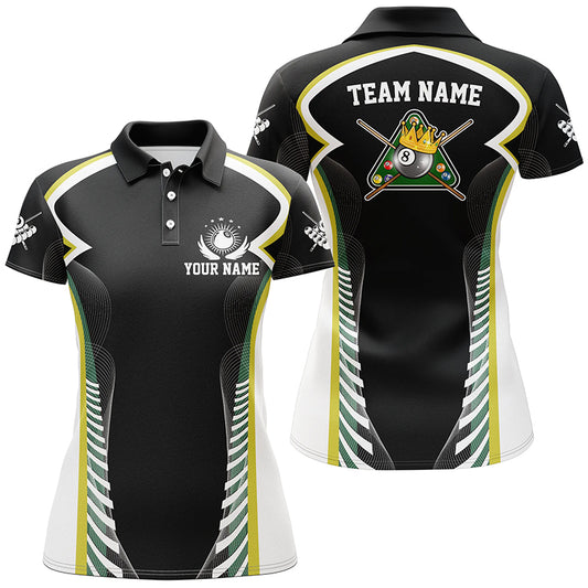 Personalized Billiard 8 Ball Pool Polo Shirts For Women Custom Billiard Apparel Clothing For Player TDM0685