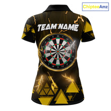 Load image into Gallery viewer, Yellow Darts Arrow Thunder Lightning Dart Shirts For Women Custom Dart Team Jerseys Polo &amp; 1/4 Zip TDM5866