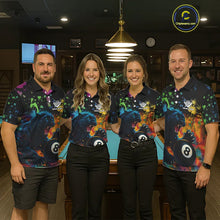 Load image into Gallery viewer, Personalized Colorful Splash Panther Billiard Shirt For Men Custom Funny 8 Ball Pool Team Jersey TDM5380