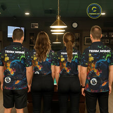 Load image into Gallery viewer, Personalized Colorful Splash Panther Billiard Shirt For Men Custom Funny 8 Ball Pool Team Jersey TDM5380