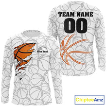 Load image into Gallery viewer, Personalized White Basketball Shirt Custom Name And Number Basketball Team Jersey Player Outfit TDM5674