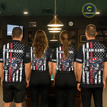 Load image into Gallery viewer, Funny Tornado US Flag 8 Ball Billiard Shirt For Men Custom Pool Team Jersey Polo &amp; Quarter Zip TDM6049