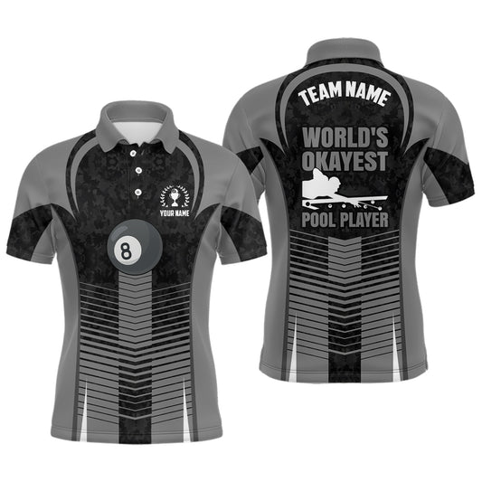 8 Ball Billiard Funny Pool Player Custom Billiard Polo Shirts For Men, Custom Billiards Jersey TDM0096