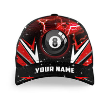 Load image into Gallery viewer, 8 Ball Pool Billiard Jerseys Baseball Caps For Men Women, Custom Adjustable 3D Printed League Billiard Hats Gifts TDM0561