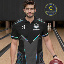 Load image into Gallery viewer, Personalized Holographic Bowling Jersey For Men Custom Bowling Team Shirts Polo &amp; Quarter Zip TDM6118