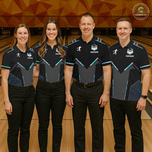Load image into Gallery viewer, Personalized Holographic Bowling Jersey For Men Custom Bowling Team Shirts Polo &amp; Quarter Zip TDM6118