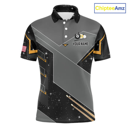Custom Yin and Yang 8 Ball 9 Ball Pool Polo Shirt Designed for Personalized Billiard League Team Jerseys with Artistic Performance Style