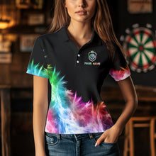 Load image into Gallery viewer, Icy Colorful Light Womens Darts Polo &amp; Quarter Zip Shirts Custom Dart Shirts For Team Darts Jerseys TDM3283