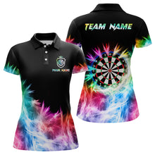 Load image into Gallery viewer, Icy Colorful Light Womens Darts Polo &amp; Quarter Zip Shirts Custom Dart Shirts For Team Darts Jerseys TDM3283