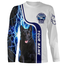 Load image into Gallery viewer, Black German Shepherd Dog Lightning Background Customized 3D Printed Over Shirts For Dog Owners TDM0055