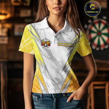 Load image into Gallery viewer, Darts And Beer That's Why I'm Here Custom Grunge Dart Shirt For Women, Drinking Darts Jerseys |White TDM4233