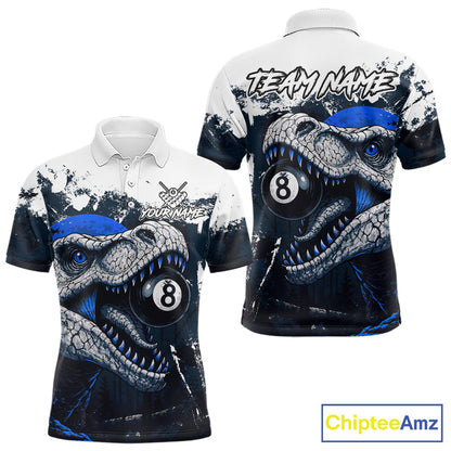 Personalized Sauropod 8 Ball Billiard Shirt For Men Custom Billiard Team Shirts, Pool Jersey |Blue TDM4767