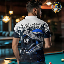 Load image into Gallery viewer, Personalized Sauropod 8 Ball Billiard Shirt For Men Custom Billiard Team Shirts, Pool Jersey |Blue TDM4767