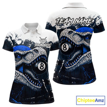 Load image into Gallery viewer, Personalized Sauropod 8 Ball Billiard Shirt For Women Custom Billiard Team Shirts, Pool Jersey |Blue TDM4767