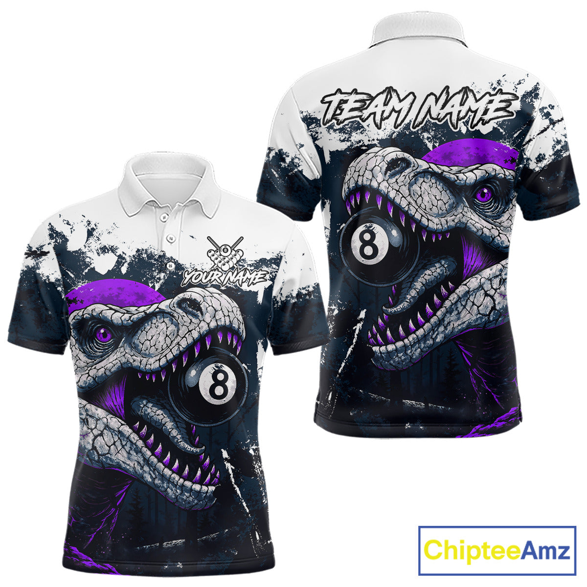Personalized Sauropod 8 Ball Billiard Shirt For Men Custom Billiard Team Shirt, Pool Jersey|Purple TDM4768