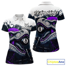 Load image into Gallery viewer, Personalized Sauropod 8 Ball Billiard Shirt For Women Custom Billiard Team Shirt, Pool Jersey|Purple TDM4768