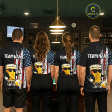 Load image into Gallery viewer, Funny Beer 8 Ball &amp; 9 Ball American Flag Billiard Shirt For Women Custom Patriotic Pool Team Jersey TDM5427