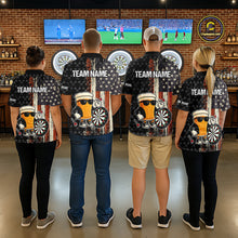 Load image into Gallery viewer, Funny Beer Vintage American Flag Darts Shirt For Women Custom Patriotic Darts Team Jersey TDM5365