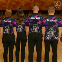 Load image into Gallery viewer, Personalized Funny Raccoon Graffiti Bowling Jersey For Men, Bowling Team Shirts Polo &amp; 1/4 Zip TDM6557
