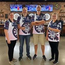 Load image into Gallery viewer, Personalized Paint Splash Darts Shirt For Men Custom Darts Jersey Team Polo &amp; 1/4 Zip |Red TDM6063