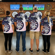 Load image into Gallery viewer, Personalized Paint Splash Darts Shirt For Men Custom Darts Jersey Team Polo &amp; 1/4 Zip |Red TDM6063