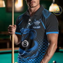 Load image into Gallery viewer, Personalized Blue 8 Ball Lightning Cobra Snake Men's Billiards Shirts Custom Pool Team Jerseys TDM5198