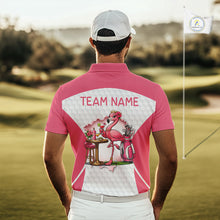 Load image into Gallery viewer, Mens Funny Golf Shirts Pub Flamingo Golf Clothing Custom Golf Team Polo, Golf Upf Shirts NYN2997