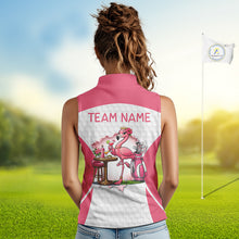 Load image into Gallery viewer, Womens Funny Golf Shirts Pub Flamingo Golf Clothing Custom Golf Team Sleeveless Polo, Golf Upf Shirts NYN2997