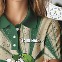 Load image into Gallery viewer, Womens Funny Duck Golf Shirts Grunge Green Beige Golf Clothing Custom Golf Team Polo, Golf Upf Shirts NYN2998