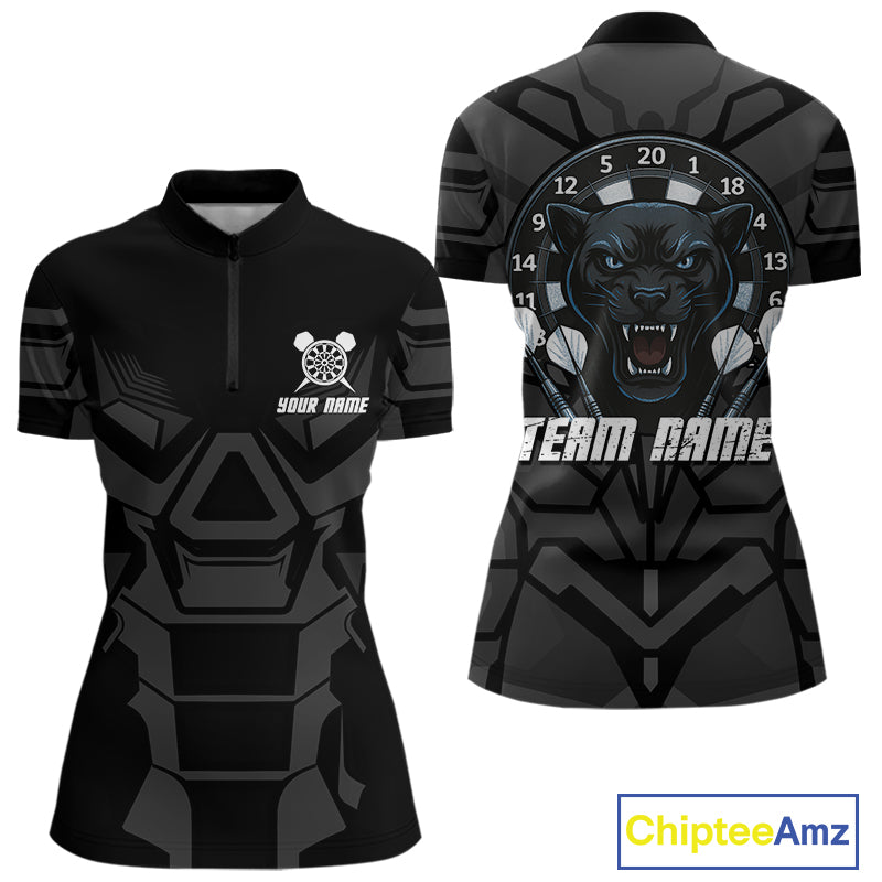 Navy Panther Darts Arrow Women's Grunge Darts Shirt - Custom Name For Darts Jersey NYN0438