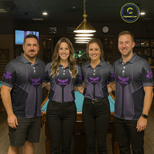 Load image into Gallery viewer, Thunder Purple 8 Ball Pool Women Billiard Polo &amp; 1/4-Zip Jersey Custom Billiard Shirt Designs NYN2410