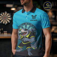 Load image into Gallery viewer, Shark &amp; Dartboard Custom Funny Polo Shirt For Men - Darts Team Jersey NYN0706