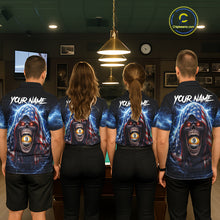 Load image into Gallery viewer, US Flag Thunder Grim Reaper 8 Ball 9 Ball Pool Men Billiard Shirt Custom Patriotic Billiard Apparel NYN2636