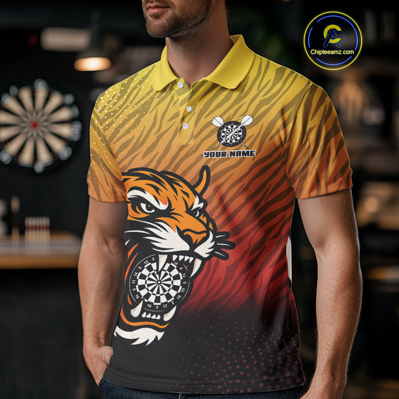 Tiger Dartboard Scratched Pattern Custom Dart Shirt For Men, Dart Team Jerseys NYN0106
