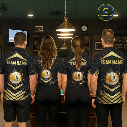 Orange Grunge Grim Reaper Billiard Ball Pool Custom Women Billiard Shirts, Billiard Team Jerseys NYN3020
