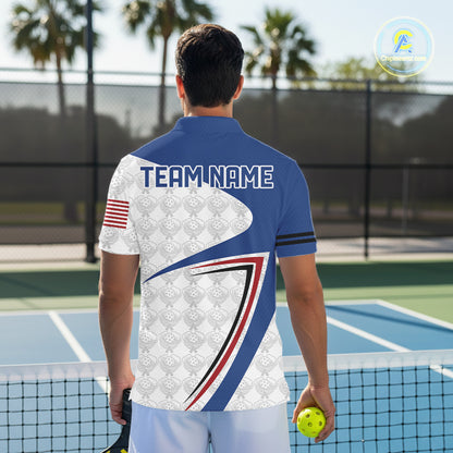 Custom US Flag Patriotic Pickleball League Jerseys For Men Wings Pickleball Ball Shirts NYN2163
