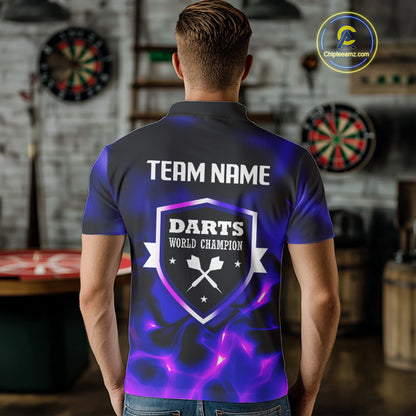 Darts World Champion Custom Blue-Purple Dart Shirt For Men, Dart Team Jerseys NYN0111