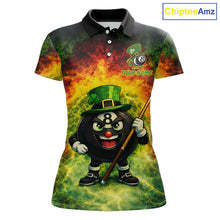Load image into Gallery viewer, Red &amp; Green Shamrock Thunder Funny Pool 8 Ball Women Billiard Shirt Personalized Balls Billiard Shirts NYN2653