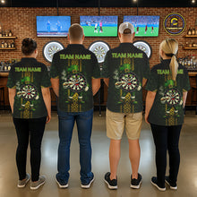 Load image into Gallery viewer, Funny Smoking Dartboard St Patrick's Day Darts Polo Shirt For Women Custom Dart League Shirt NYN2656