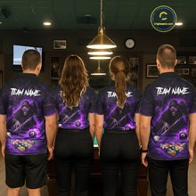 Load image into Gallery viewer, Grim Reaper Plays Billiard Pool Women Billiard Shirts Custom Flame Skull 8 Ball Billiard Team Attire NYN3017