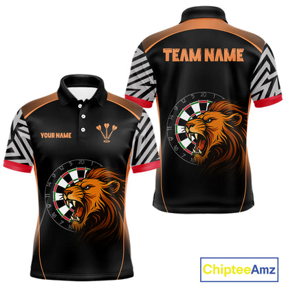 Orange Lion Dartboard Dart Shirts Custom Dart Team Shirt For Men, Dart Jerseys NYN0242