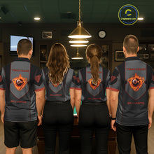 Load image into Gallery viewer, Fire Flame 8 Ball Pool Polo &amp; 1/4-Zip Team Shirt For Women Custom Billiards Ball Apparel|Red NYN2456