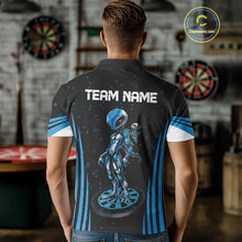 Load image into Gallery viewer, Custom Navy Alien Dartboards Dart Polo Shirts For Men Outfits Alien Dart Team Jerseys NYN1025